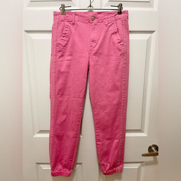 Risen Belle High Rise Hot Pink Jogger Jeans Elastic Cuffs Women’s 3/26 Trendy - Picture 5 of 15